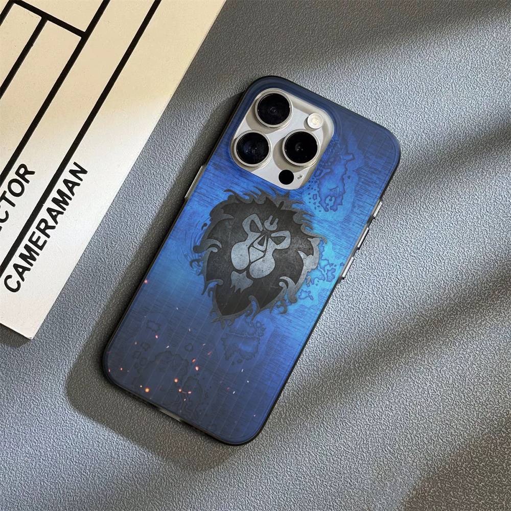 W-World Of W-Warcraft Игра Ретро Гофрированный Узор Для IPhone 17 16 15 14 13 12 11 16 Pro Max Plus Pro Нескользящий Чехол Для Телефона