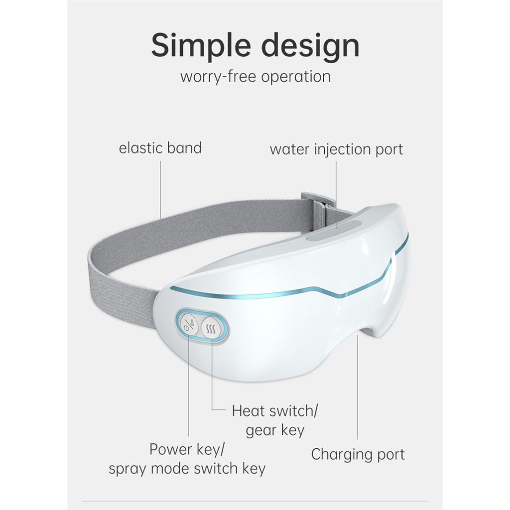 Электрический нано-паровой массажер для глаз, Атомизированный массаж акупунктурных точек глаз, Снимает усталость и темные круги, Улучшает сон, Машина для ухода за глазами