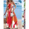 2025 New Summer Simple and Stylish Sling Tube Top Print Women's Clothing Dress Women