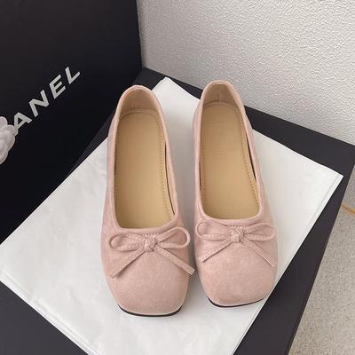 Французские банты на плоской подошве туфли для бабушки весенние и осенние туфли с одной педалью ленивые туфли нежные одинарные туфли ретро женские туфли