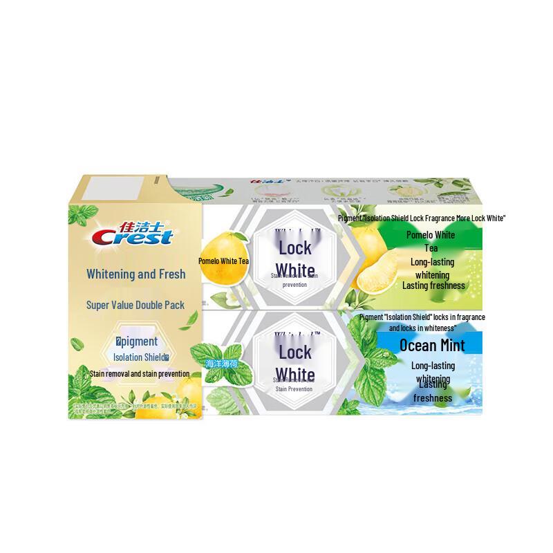 Crest Двухцветная отбеливающая зубная паста (Мята и Белый чай)