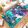 Cyberpunk Urban Nightscape Printed Carpet, Living Room Bedroom Home Decoration Carpet, Bathroom Anti-skid Rugs for Bedroom