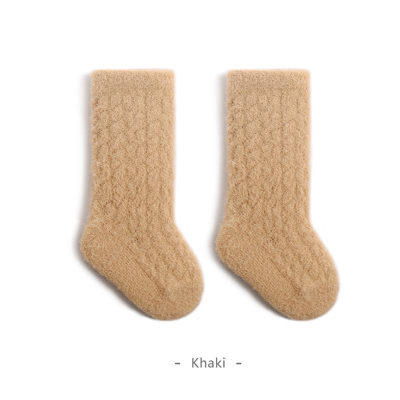 Осень Зима Детские Носки Флисовые Утепленные Новорожденные Детские Носки Теплые Средней Длины Детские Носки для Мальчиков и Девочек