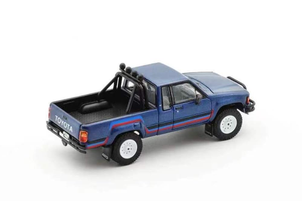Gaincorp Products 1/64 Scale Toyota Hilux SR5 XTRA Cab 1985 - (LHD) - Blue, Finished Model