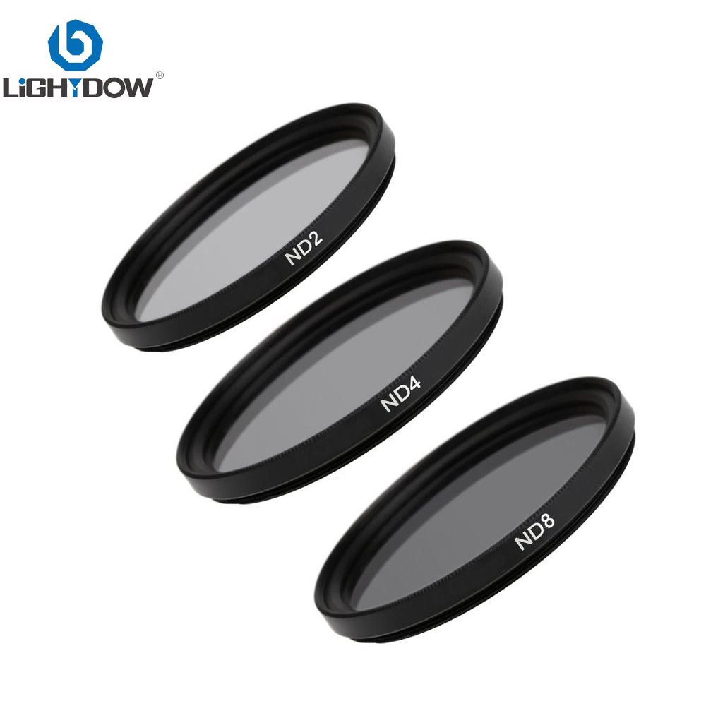 Набор фильтров Lightdow ND2 ND4 ND8 3-в-1 Нейтрально-серый фильтр 49 52 55 58 62 67 72 77 82 для камер Nikon Sony Pentax Canon