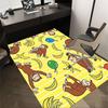 1PC monkey banana Anti-slip carpet, suitable for Office, bedroomand playrooms. It can also be used as a sofa footrest cover-R67