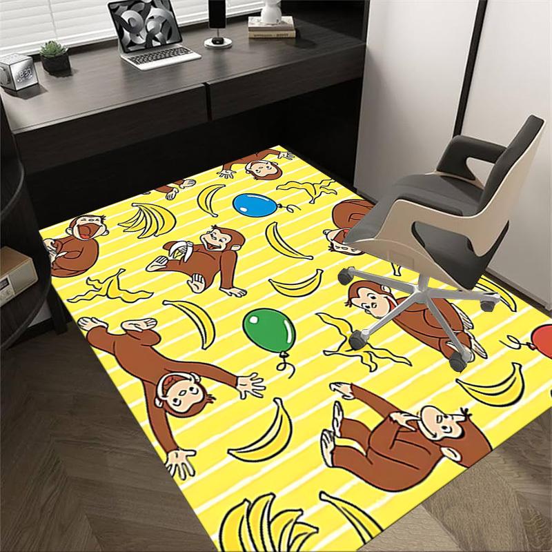 1PC monkey banana Anti-slip carpet, suitable for Office, bedroomand playrooms. It can also be used as a sofa footrest cover-R67