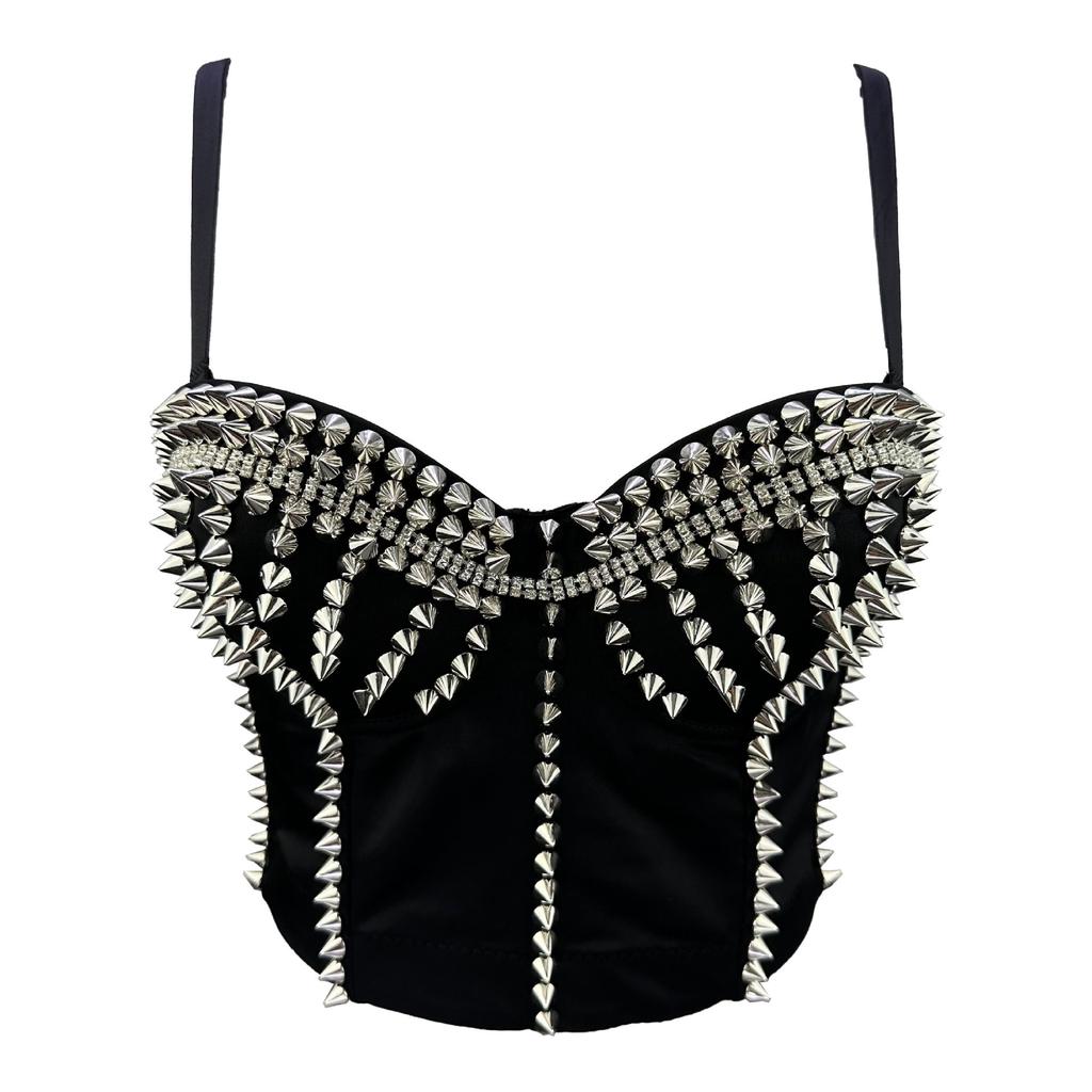 Сверхпрочный Жемчужно-золотой Zhinini Ручной работы Одежда для выступлений Ориентированный на дизайн Нишевый Конусообразный Маленький Топ-майка Внутренний слой Топ Майки и топы