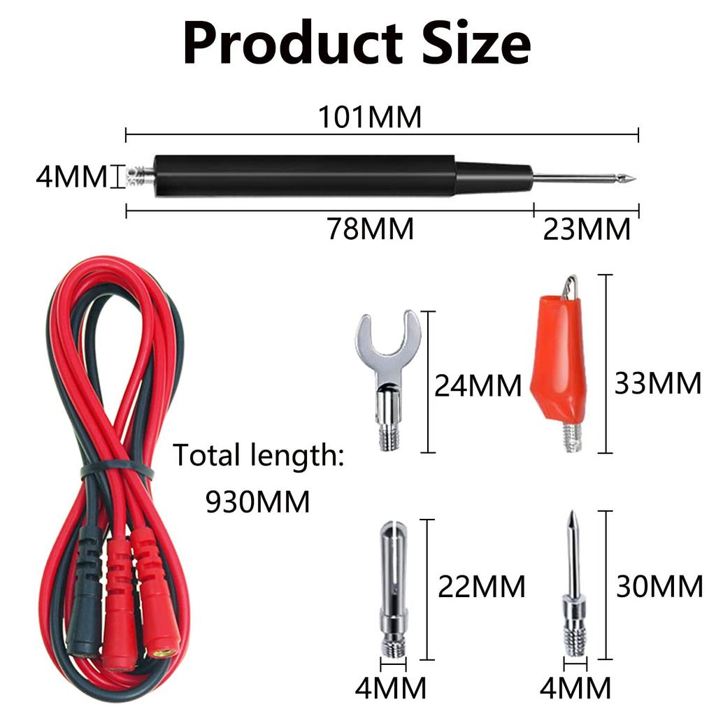 16-in-1 Multimeter Test Leads Kit, Replaceable Silicone Jumper Wires with Electronical Alligator Clips Probes, Banana Plug