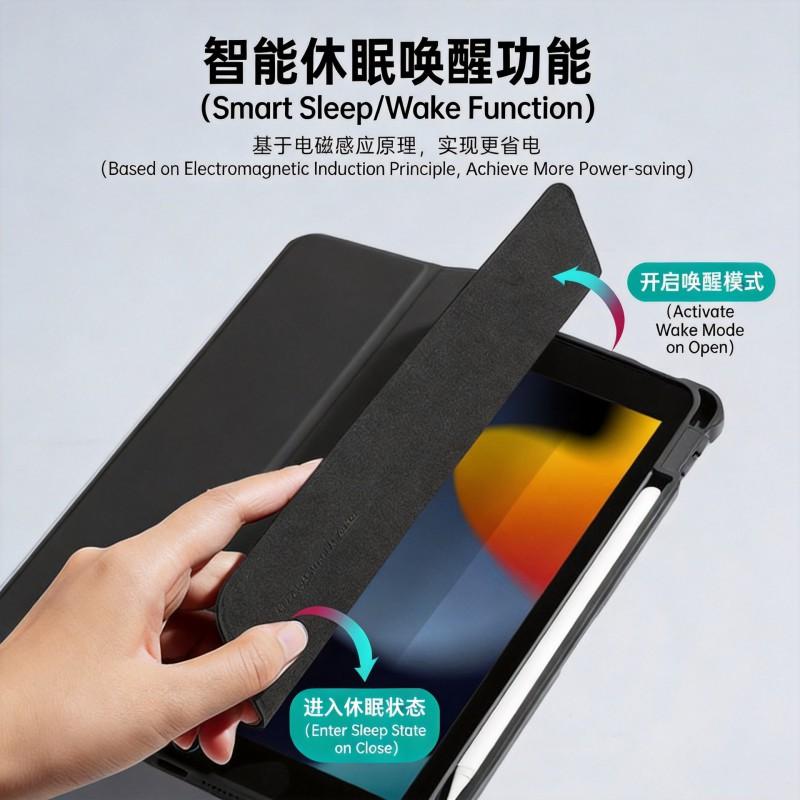 IPad Air 5 10.9 Inch Magnetic Detachable Case Anti-Bend Shockproof Y-Fold Split Tablet Cover