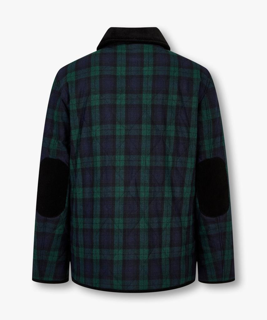 Man On The Boon Corduroy Patch Check Padded Jacket_Green 4714309012