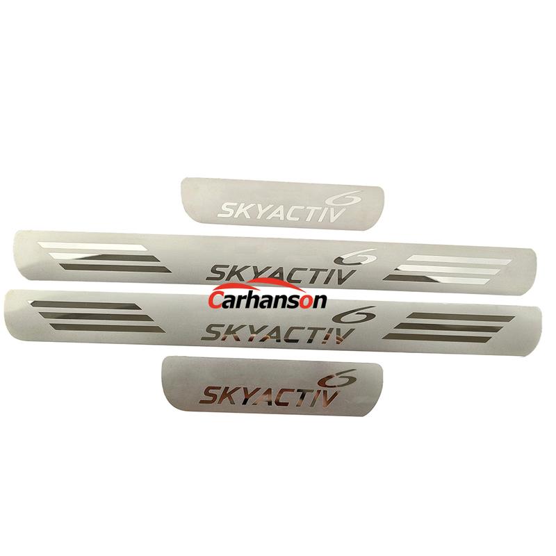 For Mazda 6 Atenza Car Styling Sticker Stainless Steel Door Sill Strip Accessories Scuff Plate Pedal  2016 2017 2018