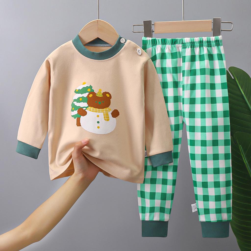 Children's Underwear Set Pure Cotton New Boys' Home Clothes Baby's All Cotton Warm Girls' Autumn Clothes Autumn Pants Children's Clothes