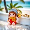 Adorable Resin Keychain For Kids Featuring Sparkling Doll Keyring For Girls Perfect Gift