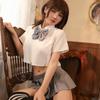 Sexy lingerie uniform seduction senior outfit sexy campus pleated skirt cosplay skirt suit