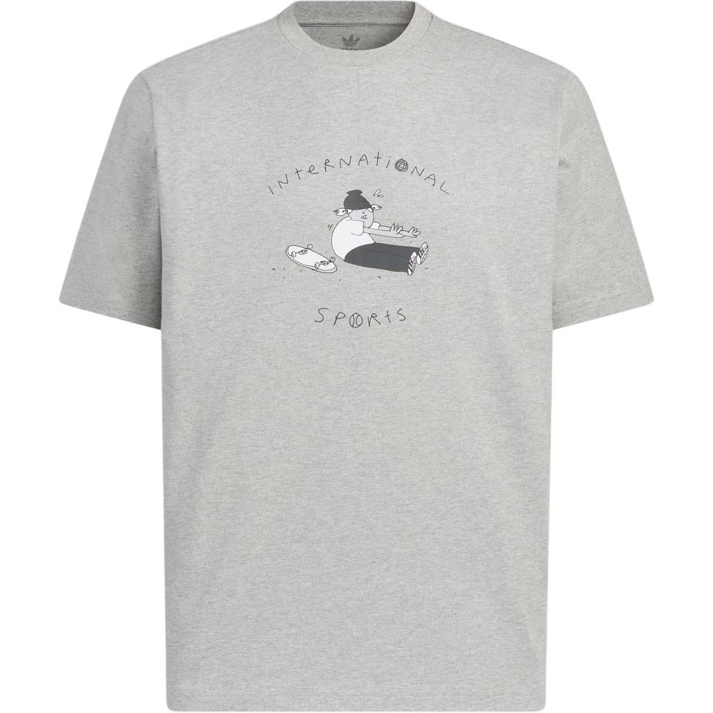Adidas Originals SS25 T Shirt Men's Medium Heather Gray KA2251-