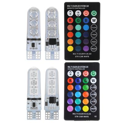 2 шт. Автомобильный RGB светодиод T10 RGB 5050 6SMD пульт дистанционного управления для чтения универсальный клиновой свет сигнальная лампа автомобильные аксессуары внедорожник свет
