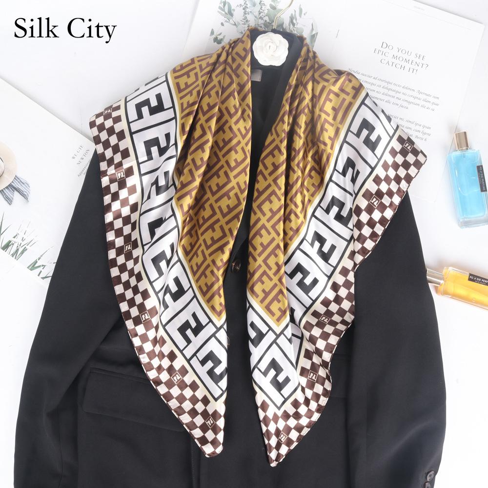 High-quality Luxurious Silk Scarves Headband Scarfs Neck Scarf For Women Chain Silk Scarf Women's Decorative Shawl