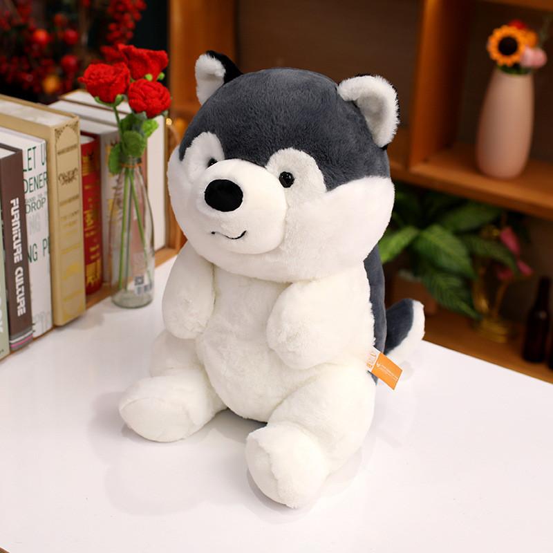 Handheld Cartoon Cute Rose Husky Plush Stuffed Toy Pillow For Decoration Room