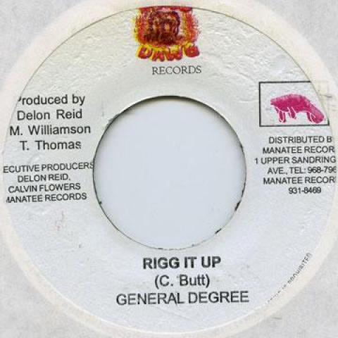 7-дюймовая пластинка GENERAL DEGREE - Rigg It Up Mad Dawgs 2000 Ямайка Регги, Ска и Даб