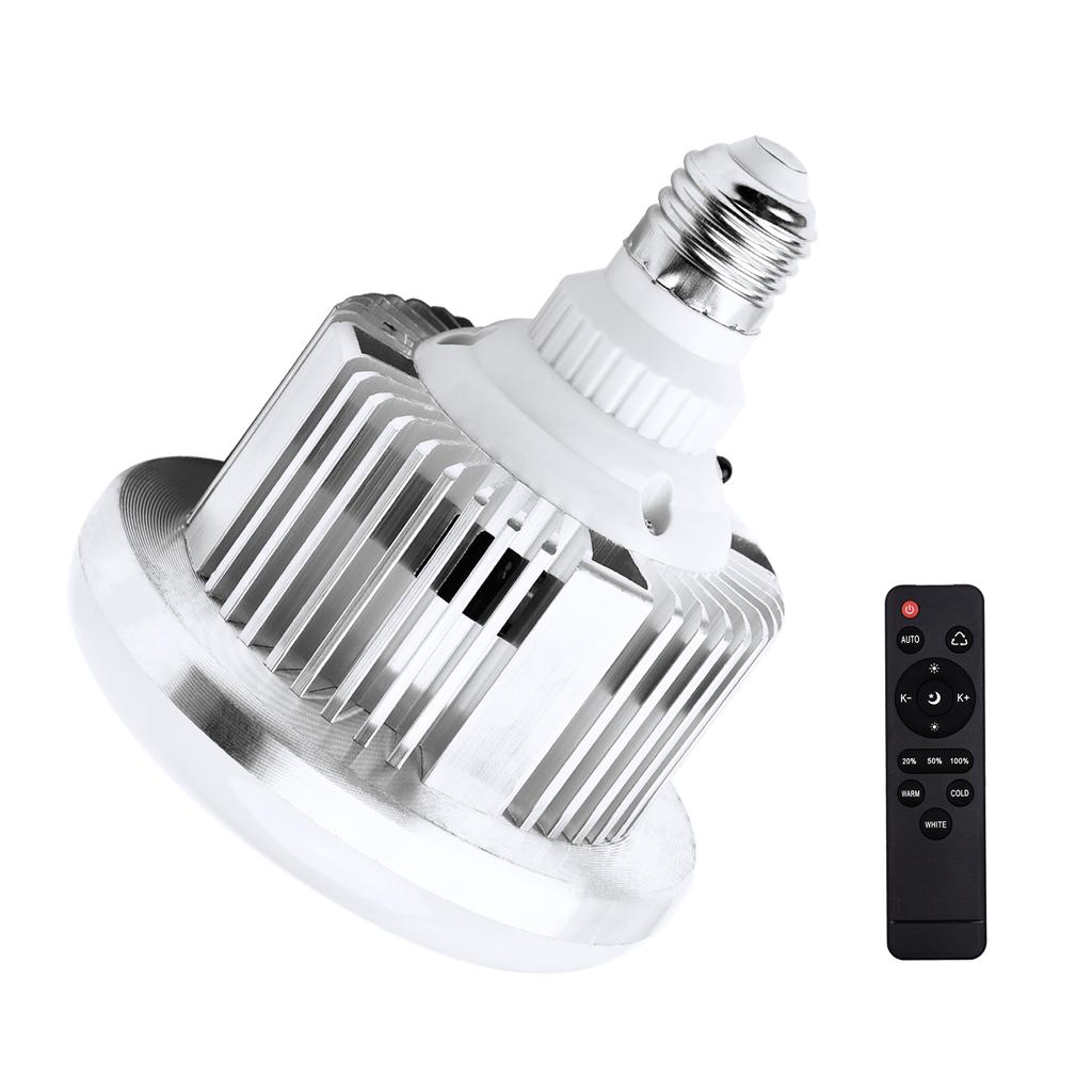 85W LED Light Bulb 3000K-6500K Photography Lamp Bulb Energy-saving Adjustable Brightness E27 Mount