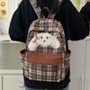 Patterned Puppy Plush Backpack Student Schoolbag Outdoor Leisure Travel Bag