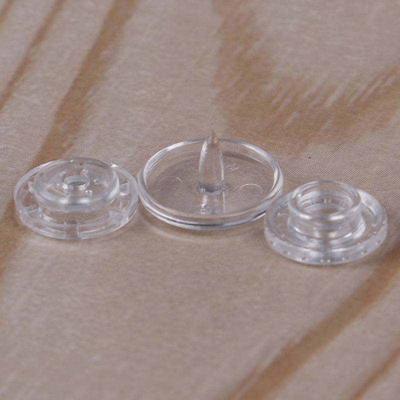 50 комплектов прозрачных пластиковых застежек-кнопок Kam T5 из смолы, 12 мм