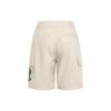 Li Ning X Steven Harrington Collaboration Cartoon Embroidery Loose Straight Casual Shorts Unisex Shorts Khaki AKSR733-1