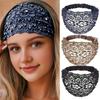 Кружевная повязка на голову с искусственным жемчугом Женская высокоэластичная широкая повязка для волос с дизайном цветка из 5 лепестков Аксессуары для волос