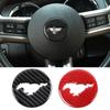 Car Steering Wheel Center Decoration Cover Trim for Ford Mustang 2009 2010 2011 2012 2013 Real Carbon Fiber Interior