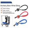 Archery Bow Wrist Sling Adjustable Quick Release Nylon Braided Wrist Strap Rope Outdoor Target Hunting