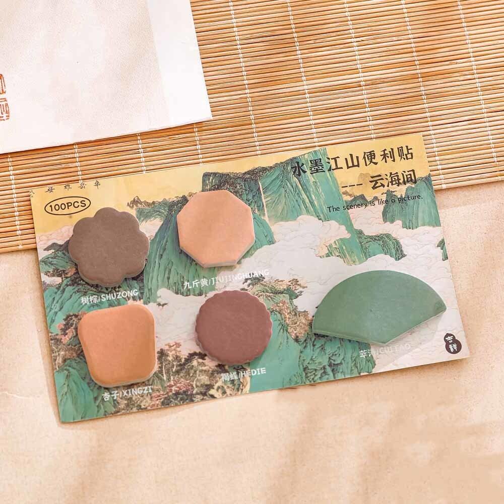 1 шт. Наклейка Милые заметки Китайская тушь Живопись Липкий блокнот Блокноты для записей Офис Школьные принадлежности Канцелярские принадлежности Закладка