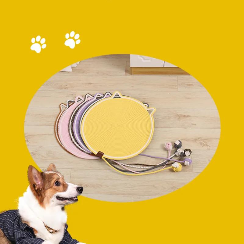 Когтеточка для кошки, хлопковая веревка, игрушка-мяч, спящая кошка, круглая кошачья кроватка, кошачье гнездо, коврик для питомца YLE288