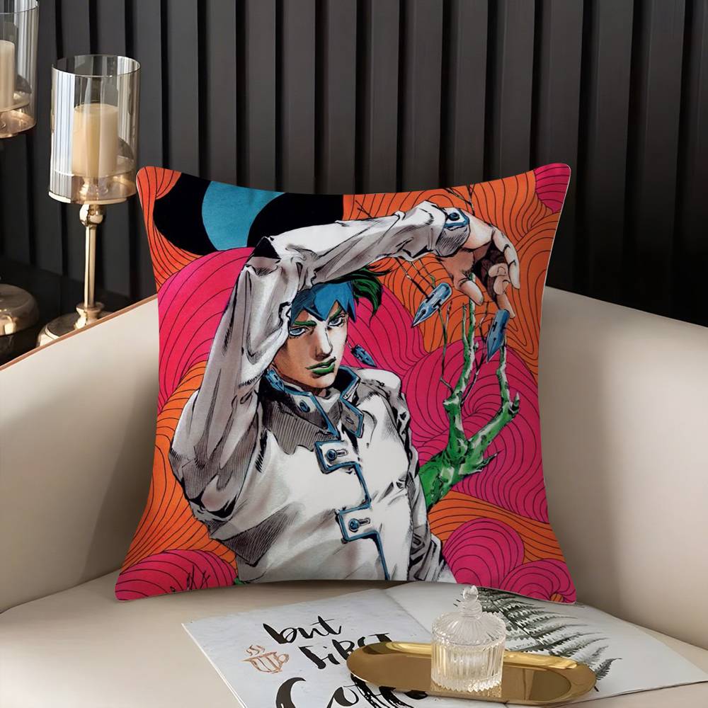 Чехол для подушки J-JoJo B-Bizarre Adventure Домашний Общежитие Спинка стула Короткий плюш Двусторонняя печать Офис Подушка для сна