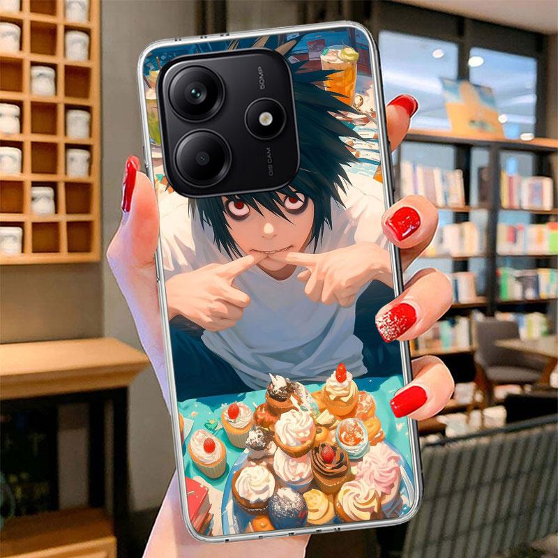 Чехол для телефона N-Note D-Death L Lawliet для Xiaomi Redmi Note 15 14 13 12 11 10 Pro Plus 14S 12S 11S 11T 11E 10S Мягкий чехол-бампер R