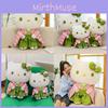 With Blossom Cherry Pattern Kimono Costume Cartoon Plush Toy