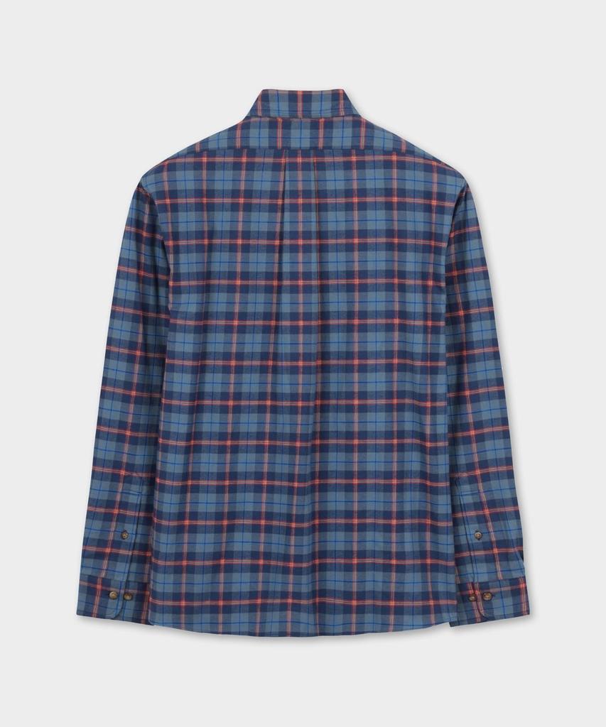Фланелевая клетчатая рубашка BROOKS BROTHERS (военно-морской флот) (Bbthmff401)