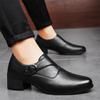 Деловые мужские туфли на толстой подошве, классические, в стиле джентльмена, для отдыха на природе, для деловых вечеринок, для офиса, для свадьбы, для подражания, новые