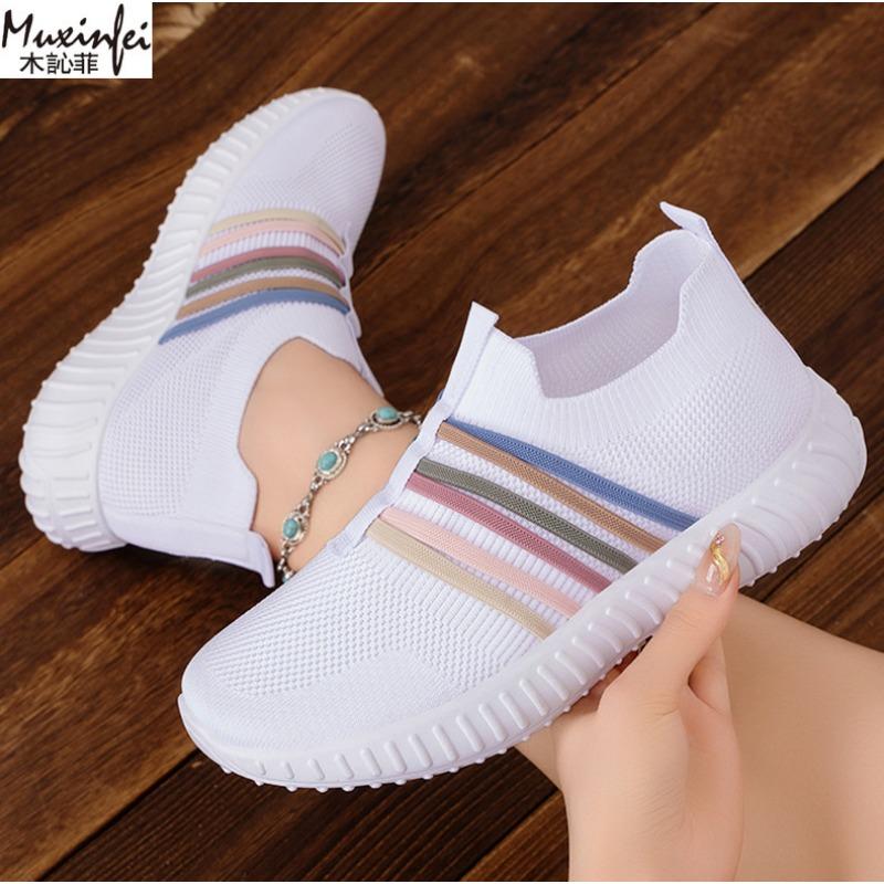 Women's Summer Shoes New Breathable Mesh Large Women's Casual Shoes Soft Bottom Versatile Women's Single Shoes