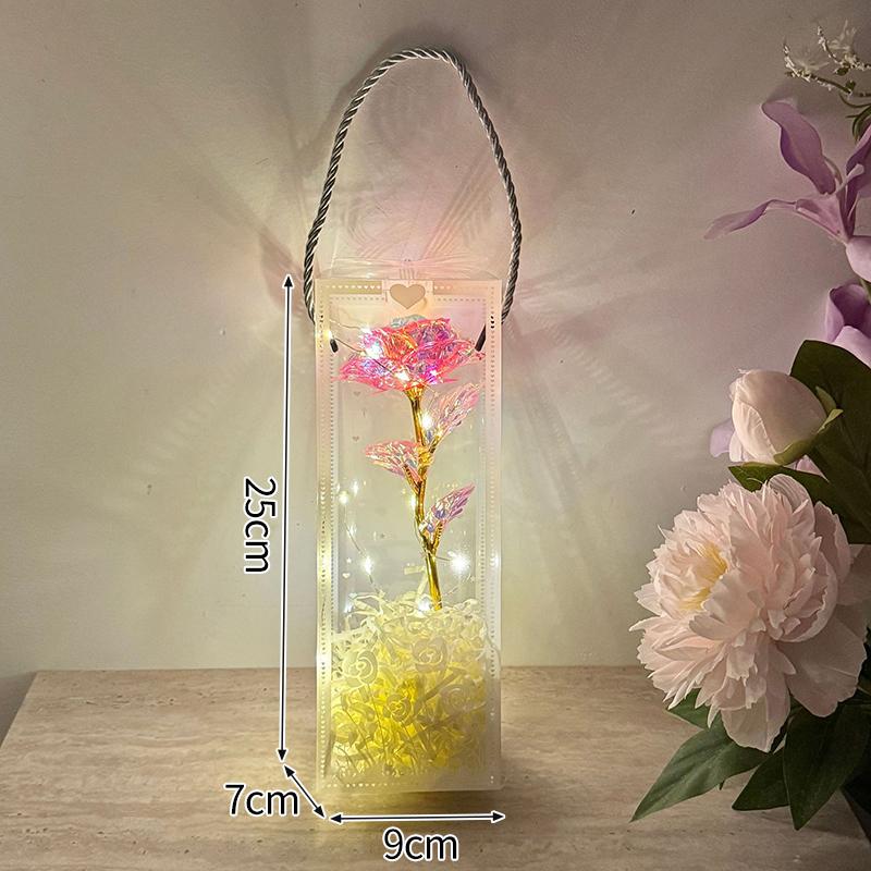 Eternal Galaxy Rose Rose With Lights  Led Valentine Day Gift Couple Girlfriend New Year Heart Gift Creative Wedding Decor