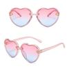 Детские солнцезащитные очки для детей, девочек и мальчиков, очки в форме сердца, мультипликационные солнцезащитные очки UV400, модные, милые, ручной работы