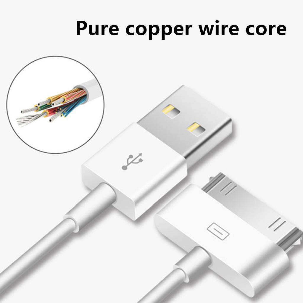Прочный 30-контактный USB-USB-кабель для передачи данных для iPhone 4/4s iPad 1/2/3, провод для зарядки и передачи данных 100 см/39,37 дюйма