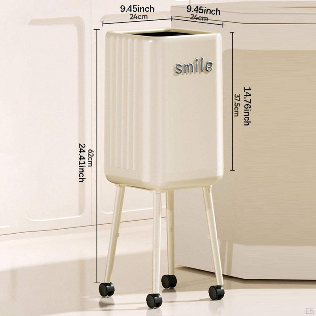 Современная большая мусорная корзина на колесиках без крышки для офиса, кухни, ресторана, ванной комнаты.