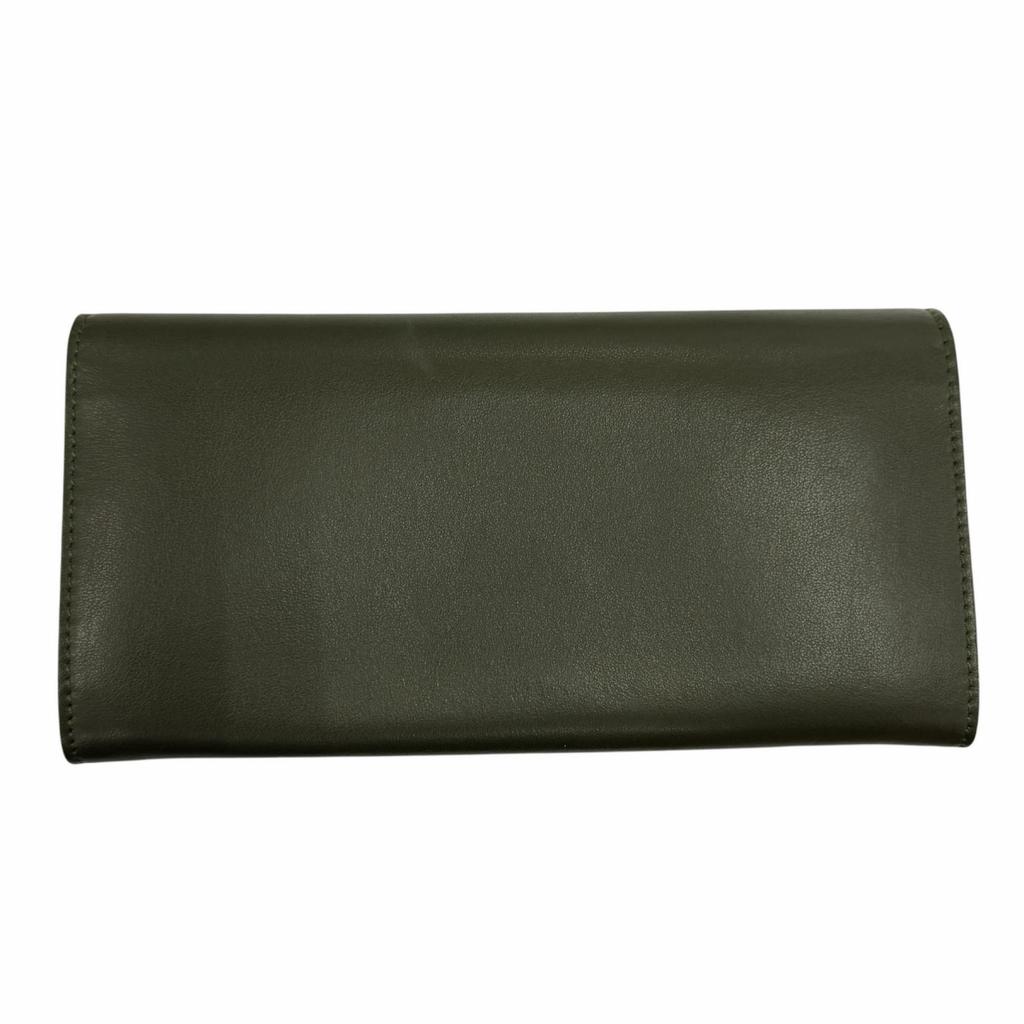 Great FENDI Purse Peekaboo Dark green leather Women 8M0377 Used