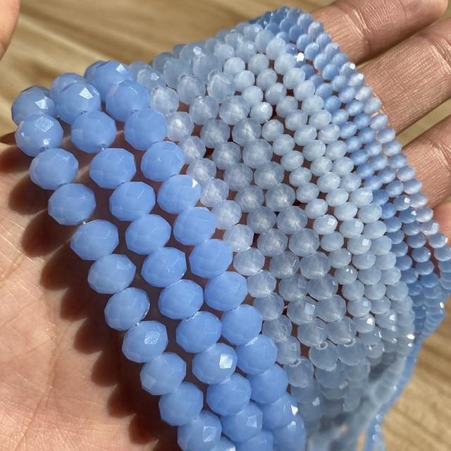 3/4/6/8 мм граненые круглые австрийские хрустальные бусины, блестящие стеклянные бусины-распорки Rondelle для рукоделия, изготовления ювелирных изделий, сделай сам, браслет 15 ''