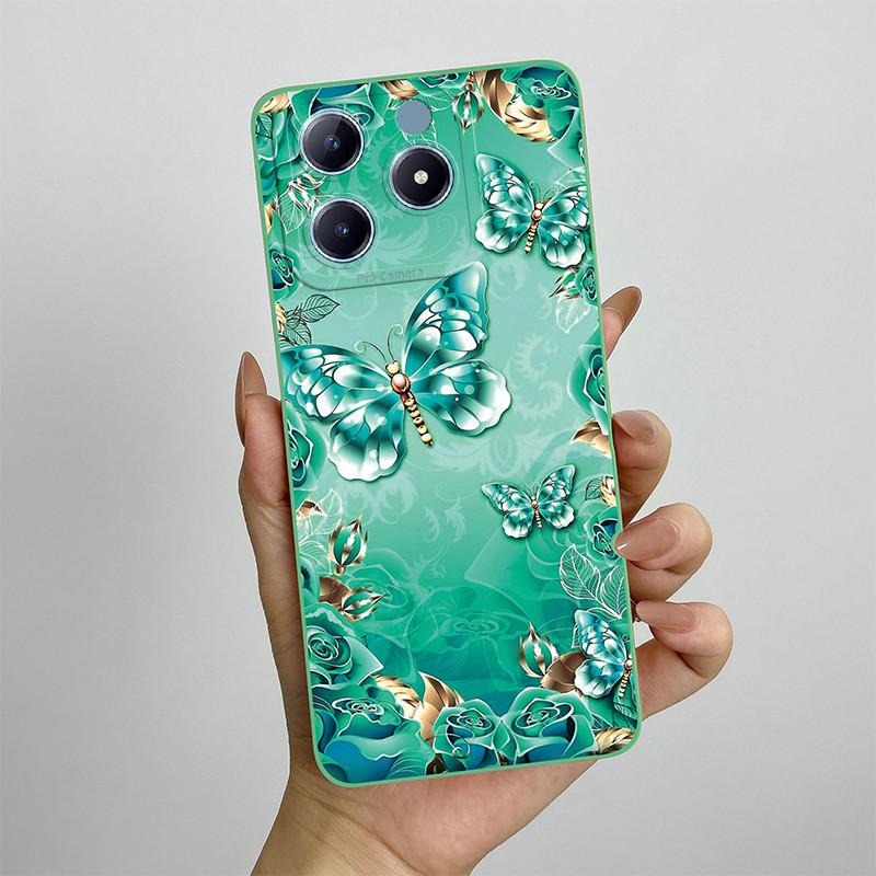 Чехол для телефона Realme C63 C61 Narzo N63 RealmeC61 RMX3939 Силиконовый Мягкий ТПУ Ударопрочный Чехол Расписанный Печатный Защитный Чехол Сумка