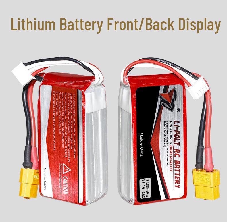 11.1V 1600mAh 25C High Discharge Lithium Drone Battery for Remote Control Aircraft