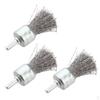 3pcs 6mm Shank Stainless Shape Crimped Wire Brush Rust Removing