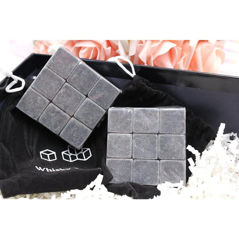 Виски Холодный мыльный камень Камни для виски Камни для потягивания и охлаждения Кубики льда Вино Шотландское пиво с сумкой для переноски Барные аксессуары
