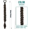 Synthetic Long Twist Braid Ponytail Extensions With Rubber Band 24 Inch Boxing Braided Hair Extensions For Women Daily Use